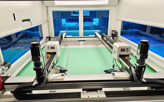 双頭デジタル革印刷機 1200 x 900mm 作業領域と靴のマークのためのコンピュータ制御